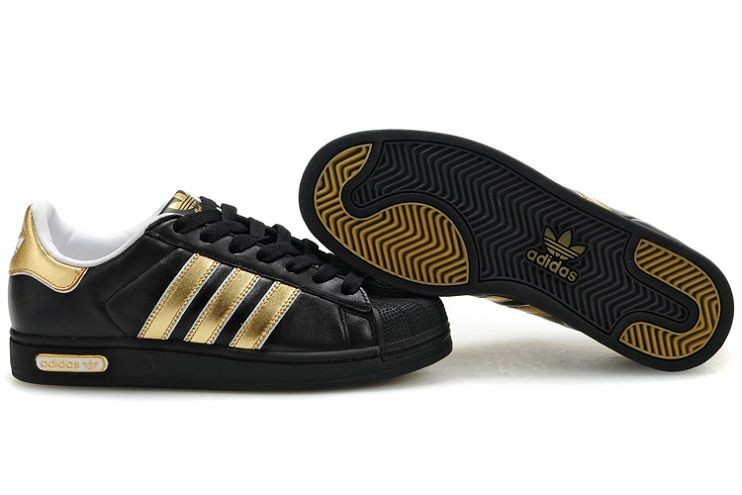 superstar adidas noir et or